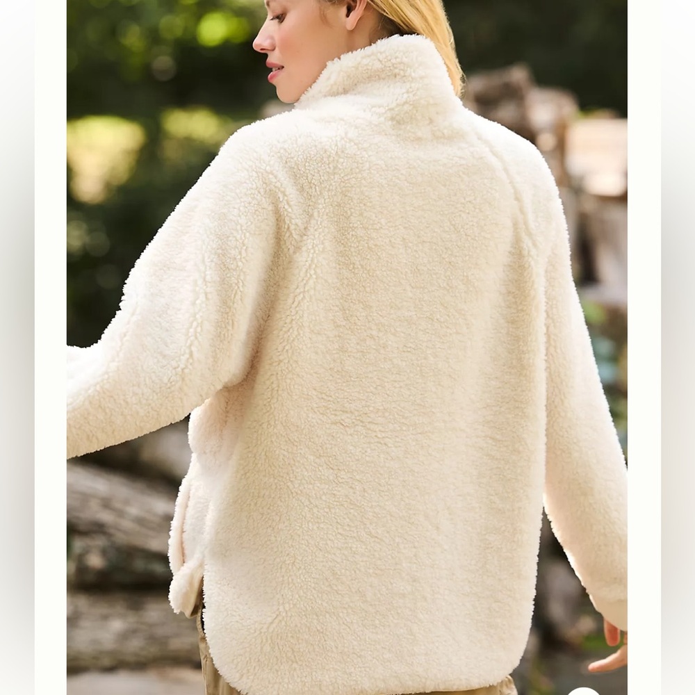 Beyond Yoga Cream Sherpa Half-Zip Pullover - Picture 4 of 13